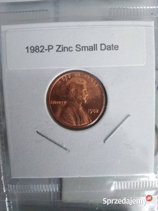 1 cent lincoln usa 1982 P cynk mała data Żary