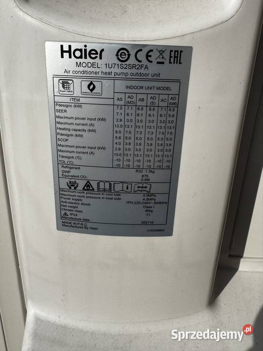 System Klimatyzacji split Haier 71 kW Biznes i Przemysł Mikołów