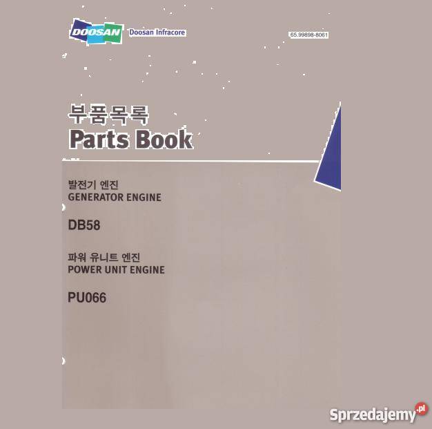 Doosan DB 58 katalog części wysyłka Kielce