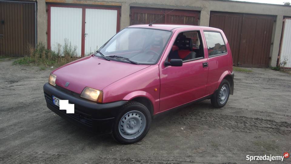 Fiat cinqucento 1998 maly przebieg bordowy wielkopolskie Poznań