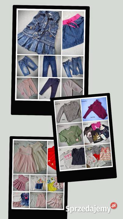 Paka ubranek dziewczęcych rozmiar 92