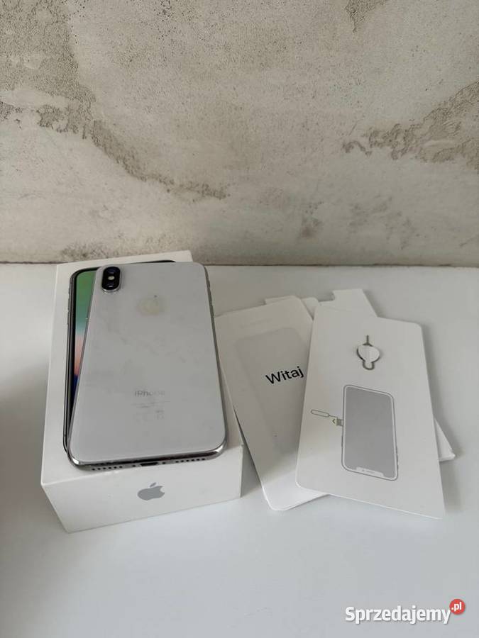 iPhone X 10 256GB srebrny Silver STAN IDEALNY