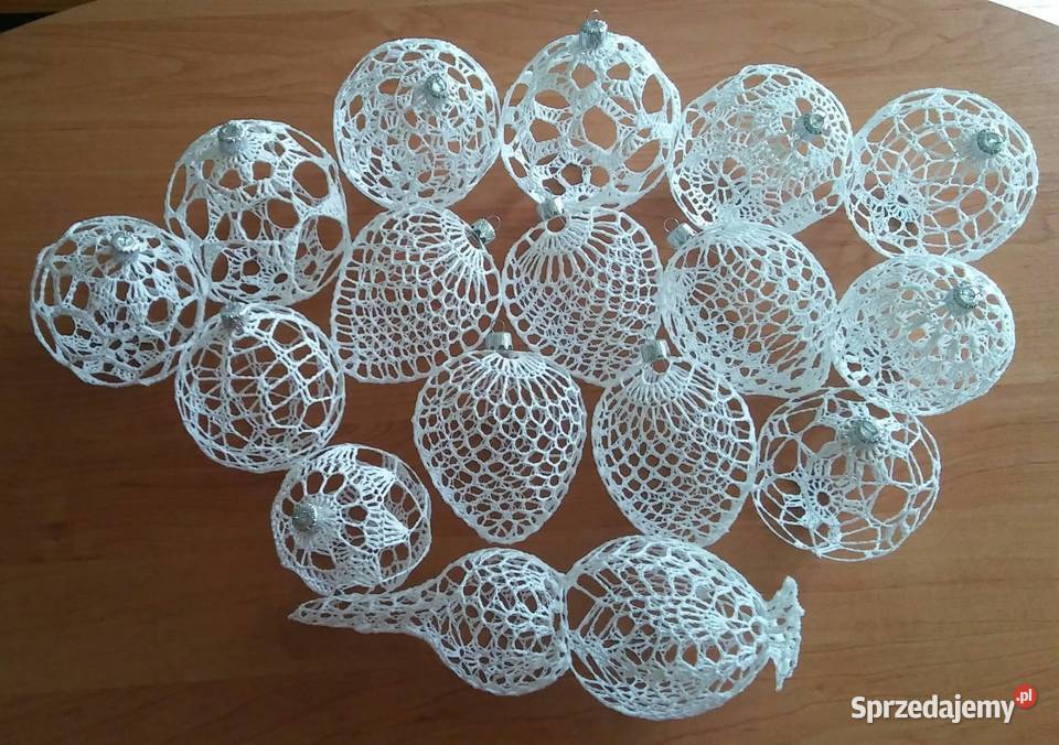 Duże Bombki szydełkowe na choinkę różne wzory i Białystok