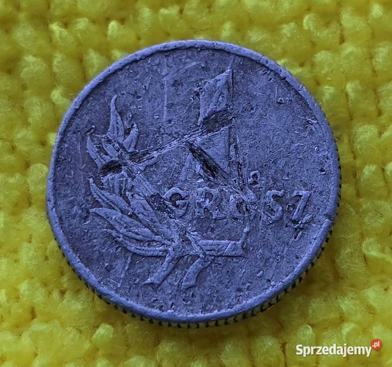 Moneta 1 grosz z 1949r Busko-Zdrój