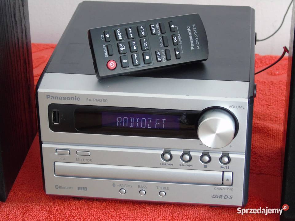 Wieża Panasonic SAPM250 pilot USB mp3 BT CD kol sprzedam