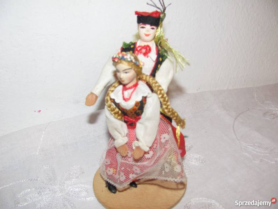 figurka regionalna para krakowska hand made Dekoracje i ozdoby lubelskie sprzedam