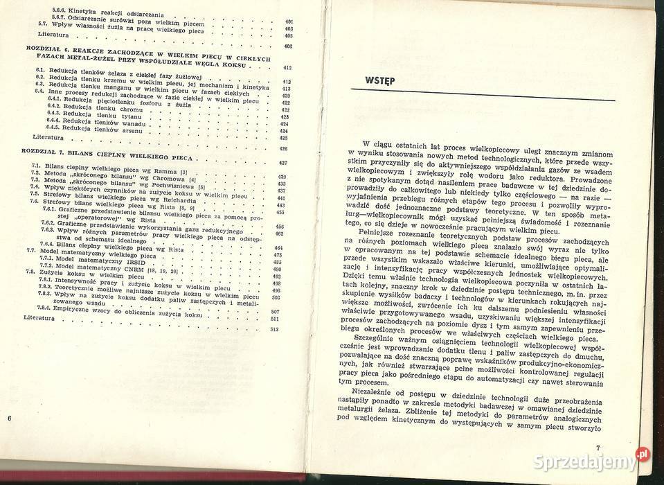 Proces wielkopiecowy Benesch Mazanek 1972 piec Książki naukowe i popularnonaukowe Łódź