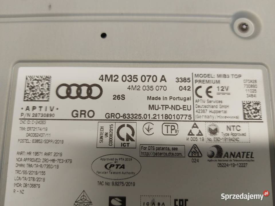 Audi A7 II 4K8 4M0 TFSI MODUŁ CZYTNIK NAWIGACJI osobowe Nawigacje fabryczne