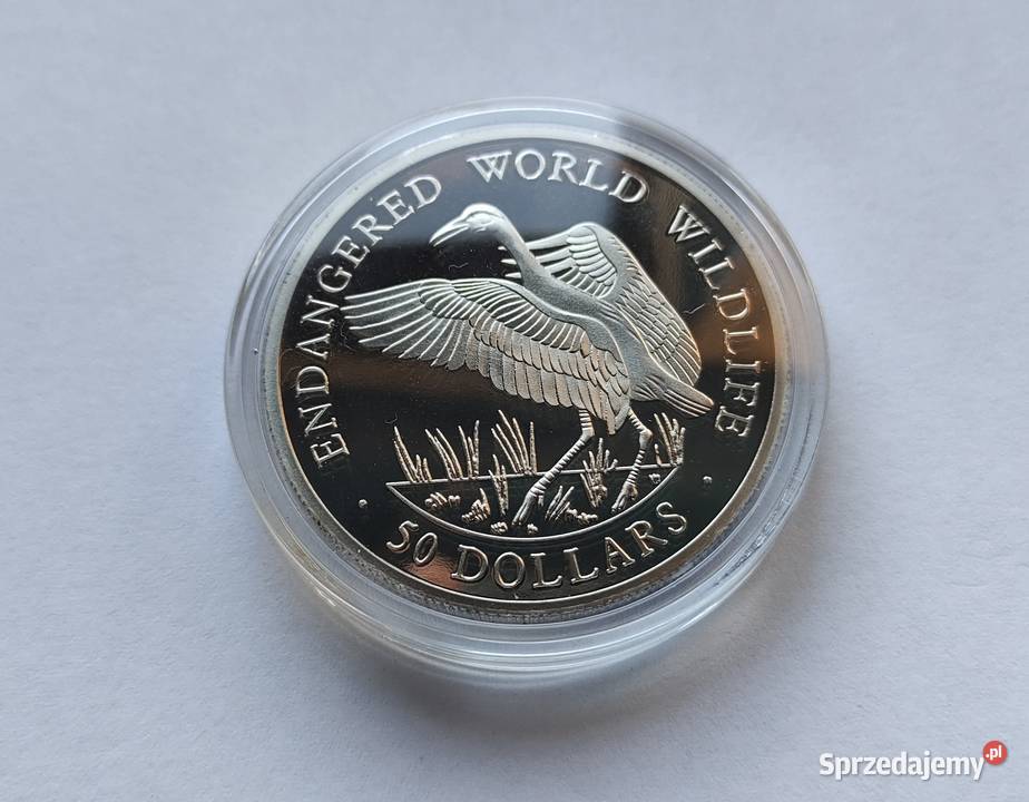 Moneta COOK ISLANDS 50 1991 Żuraw mazowieckie