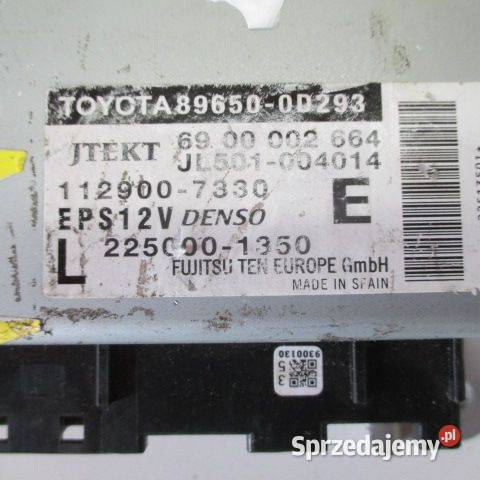 MODUŁ WSPOMAGANIA TOYOTA YARIS II 896500D293 13R osobowe Pozostałe sprzedam