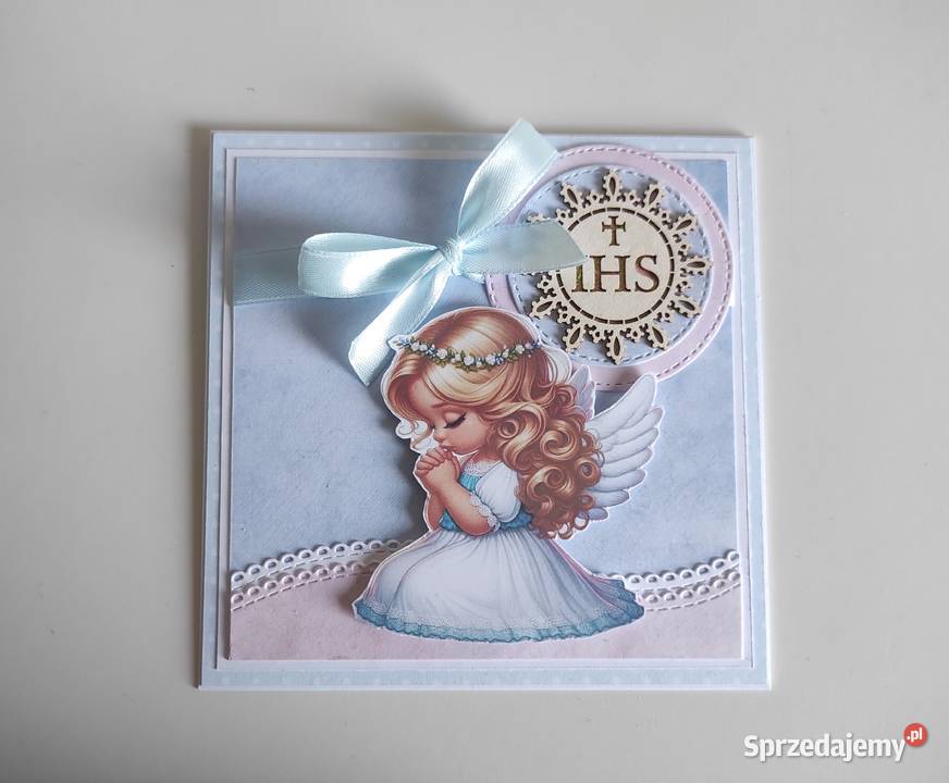 Kartka ręcznie robiona na Komunię Świętą Łódź sprzedam