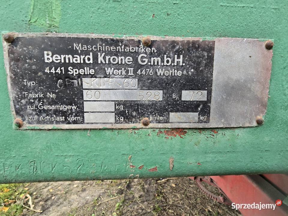 Przyczepa wywrotka Krone 8 ton ładowności Wólka Poduchowna