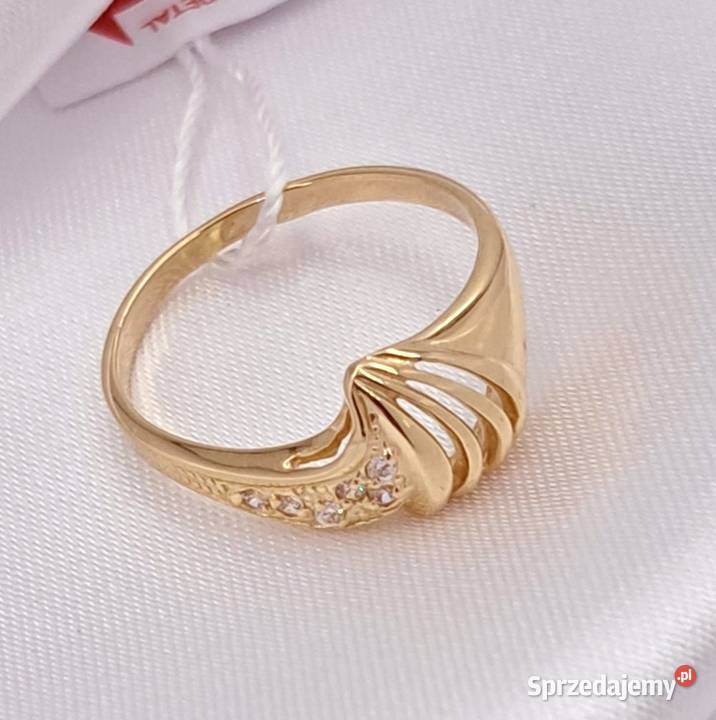 Pierścionek r12 Złoty pr585 Subtelny Z695 złote Poznań