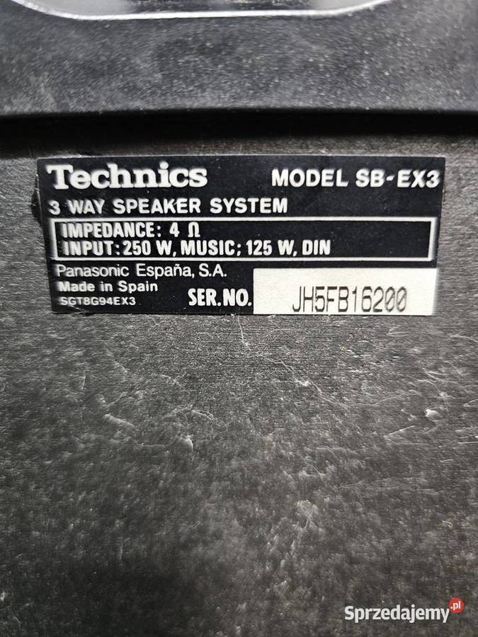 Kolumny Technics SBEX3 2 x 250 małopolskie Kraków