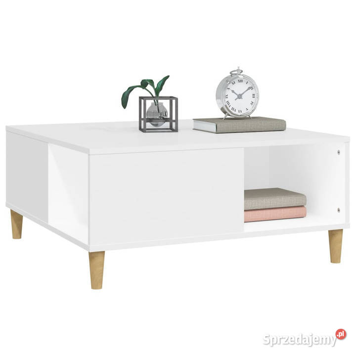 Stolik kawowy biały 80x80x365 materiał Warszawa sprzedam