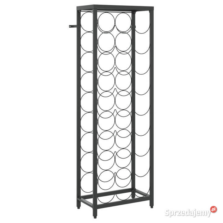 Stojak na 27 butelek czarny 34x18x100 kute Warszawa