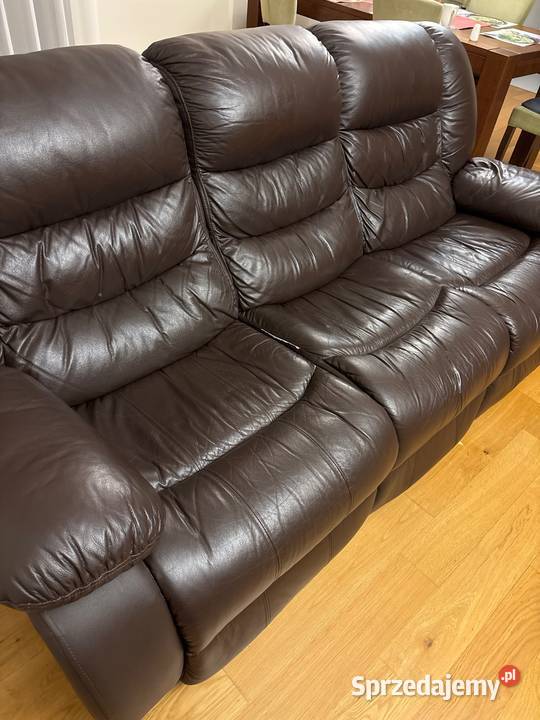 Komplet wypoczynkowy skóra sofa 32 Sofy i kanapy Łódź