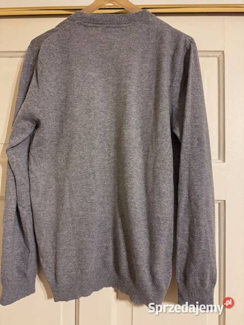 Sweter męski M PullBear szary ciepły dzianina z