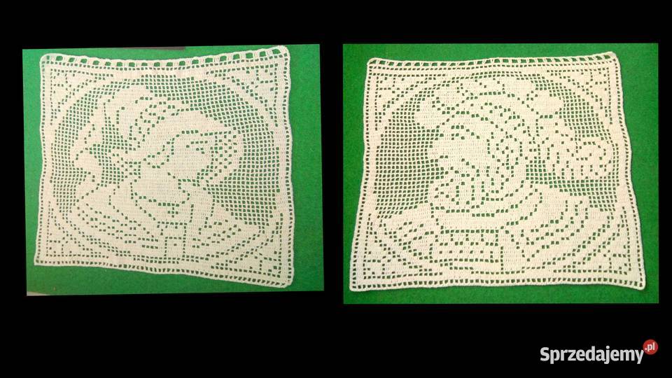 Ozdoba szydełkowa 2 x ok 75 x 43