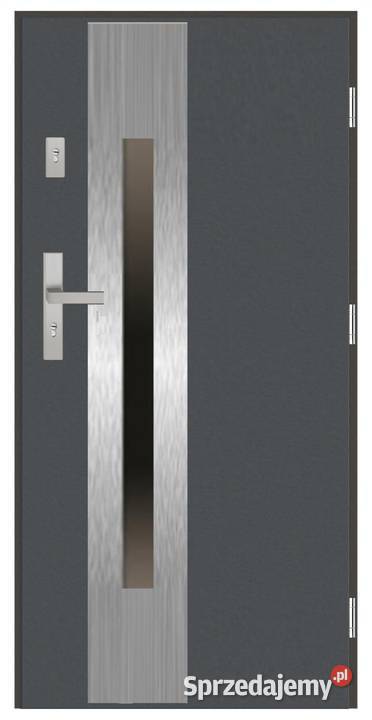 Drzwi wejściowe do domu GI30 INOX Antracyt 90 Ciemniewo