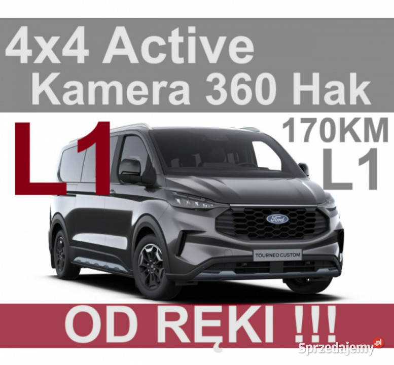 Ford Tourneo Custom L1 4X4 Active Kamera 360 zachodniopomorskie Szczecinek