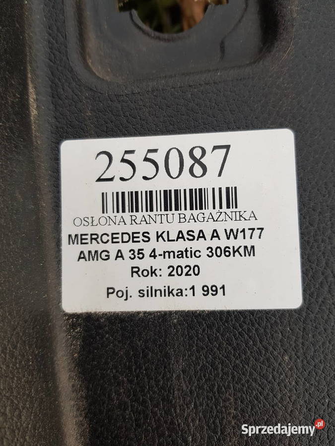 Oslona rantu bagaznika Mercedes A W177 Raciechowice sprzedam