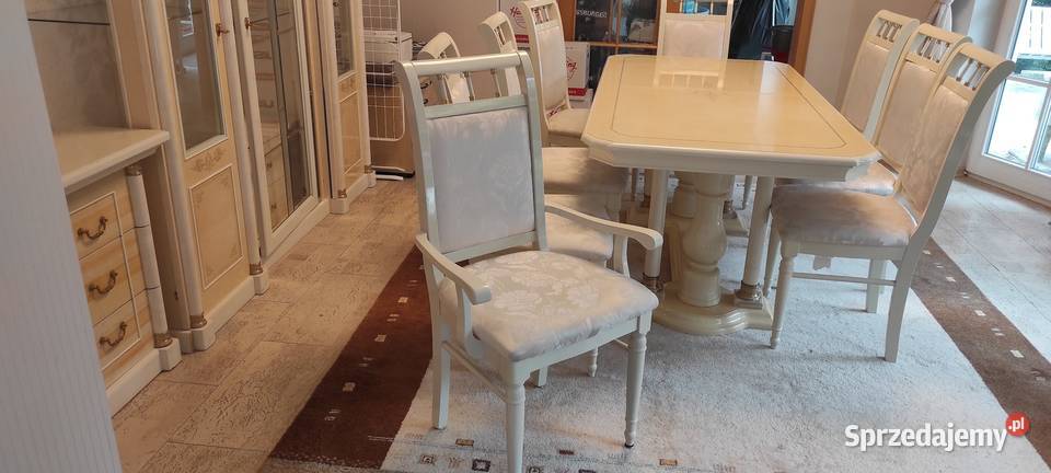 Jadalnia włoska witryna stół krzesła piękny 230cm Sypniewo