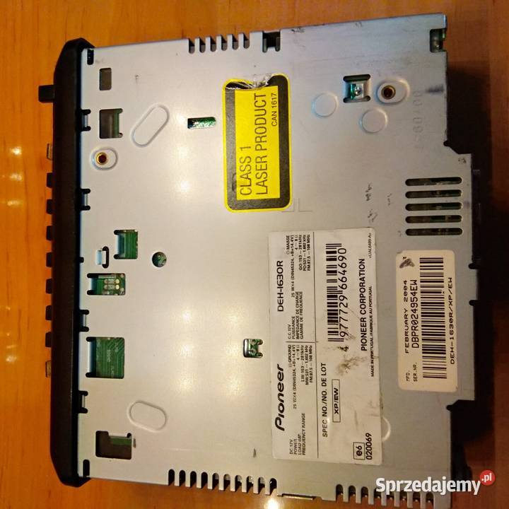 Pioneer DEH1630R Radio samochodowe 4x45 D4Q Świebodzice