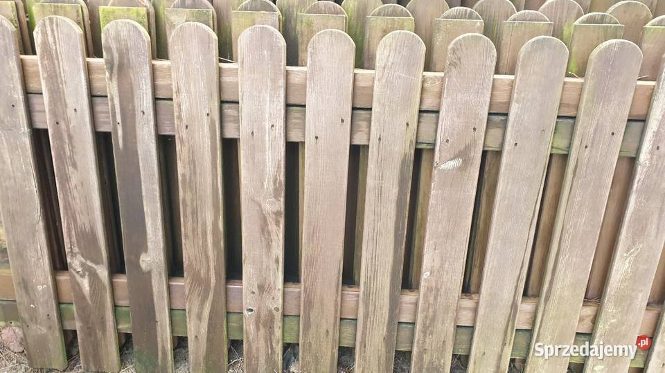 Płot Drewniany uliczka Furtka Brama kotwy Belki Puszczykowo