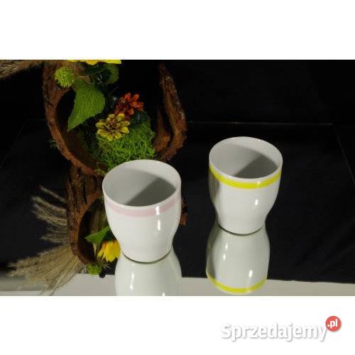 Chodzież 2 porcelanowe kubeczki czarki PRL Made sprzedam