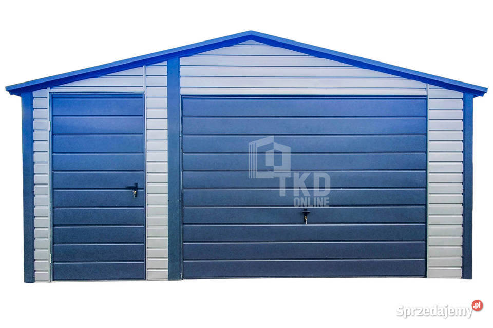 Garaż Blaszany 5x6m Brama Uchylna Drzwi Rynny Olsztyn