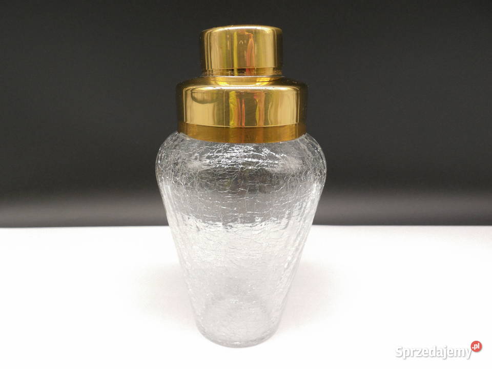 Stylowy Shaker Vintage Art Dco MidCentury Szkło wielkopolskie Raszków