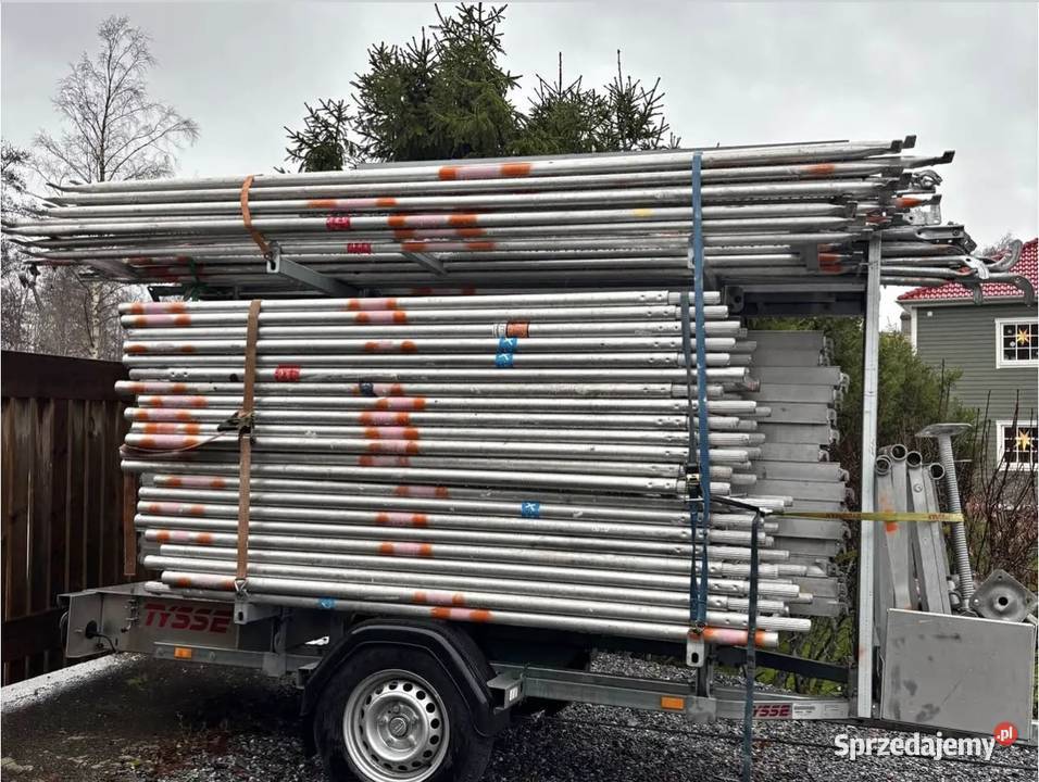 Rusztowanie na pzyczepce lekkiej Wykonanie elewacji Rumia