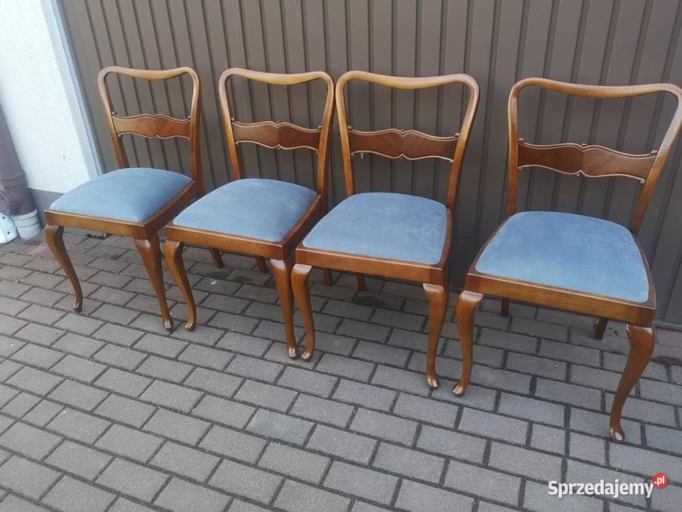 Krzesła 4 Sztuki ARTDECO Stare Antyk Komplet Swarzędz sprzedam