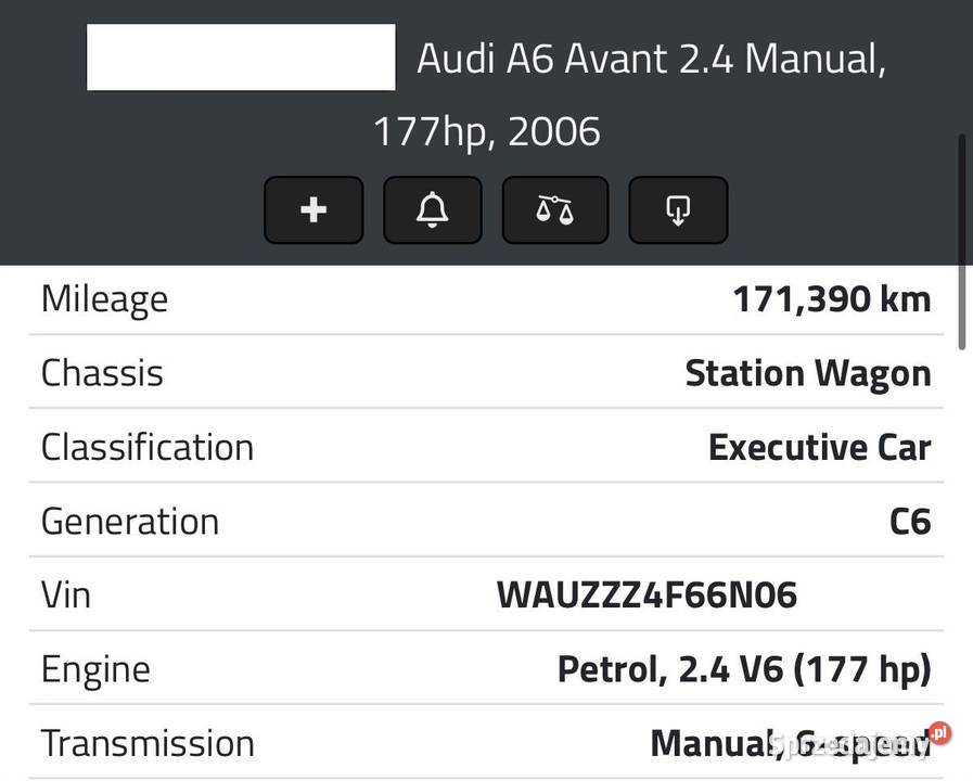 SILNIK BDW Audi A6 C6 24 V6 177 benzyna sprawny Chełm