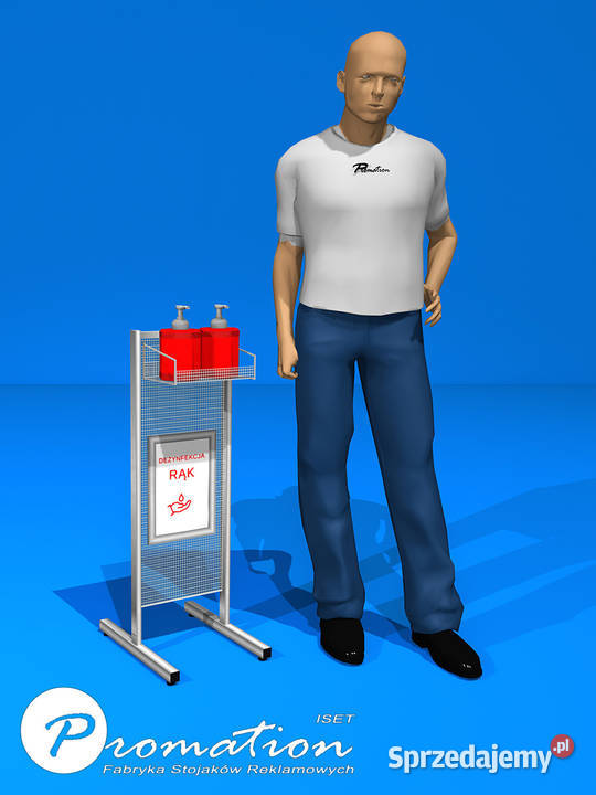 Stojak stolik stand na środki do dezynfekcji rąk Sklep