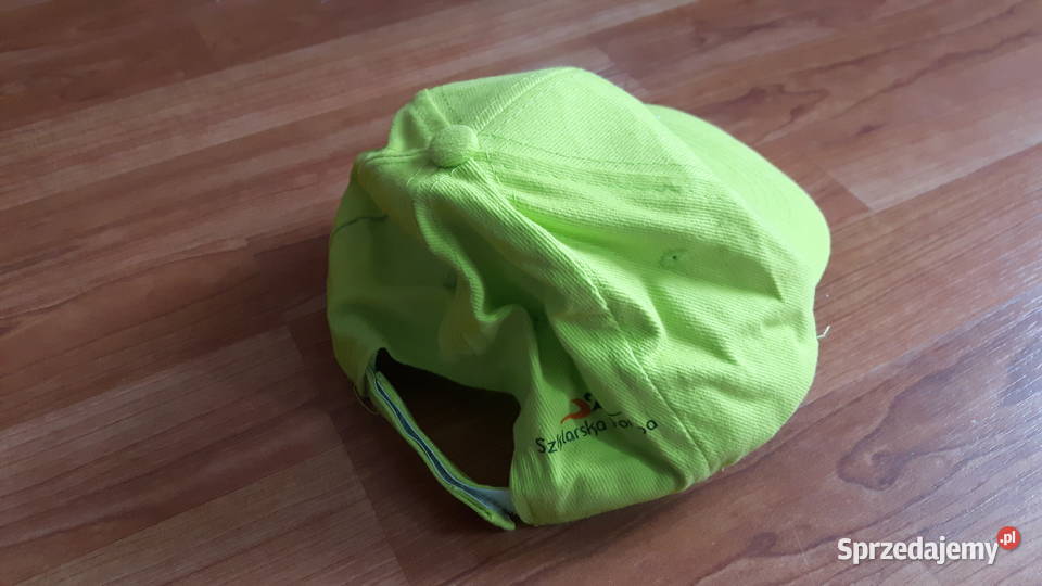 Czapka z daszkiem pomarańczowa seledynowa