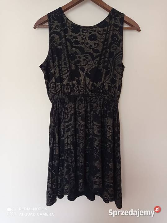 Złoto czarna tunika M Bluzki i koszule sprzedam