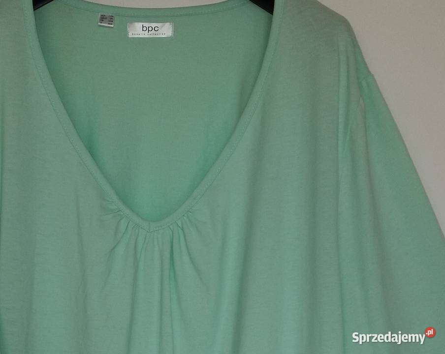 XXXL5658 Nienoszona bawełniana bluzka tunika zielony Gliwice sprzedam