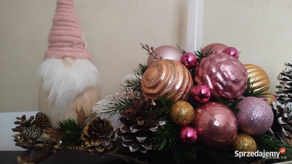 Stroik świąteczny bożonarodzeniowy na komodę Boże Narodzenie Malkowice