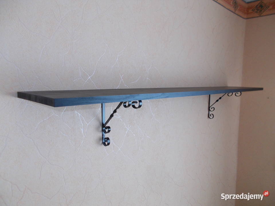 Półka drewniana sosna czarna dowolny wymiar nowa sprzedam