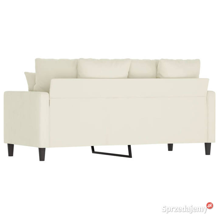 Sofa 2osobowa kremowy 140 tapicerowana aksamitem