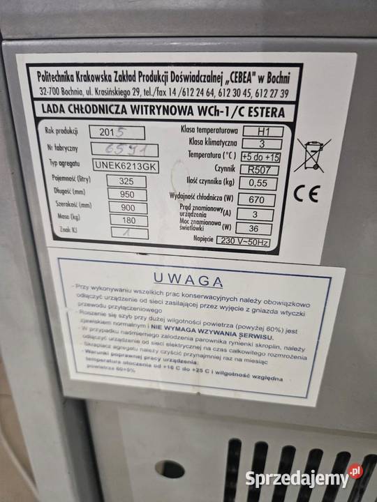 Witryna cukiernicza CEBEA Estera WCh1C lada śląskie Góra