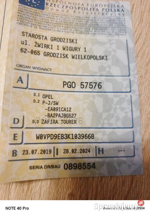 Opel Zafira c lift 2019 20 140 AUTOMAT wielkopolskie Grodzisk Wielkopolski