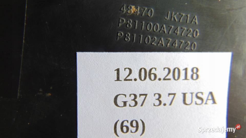 OSŁONA KIEROWNICY DOLNA INFINITI G37 48470JK71A wielkopolskie Nowy Tomyśl sprzedam