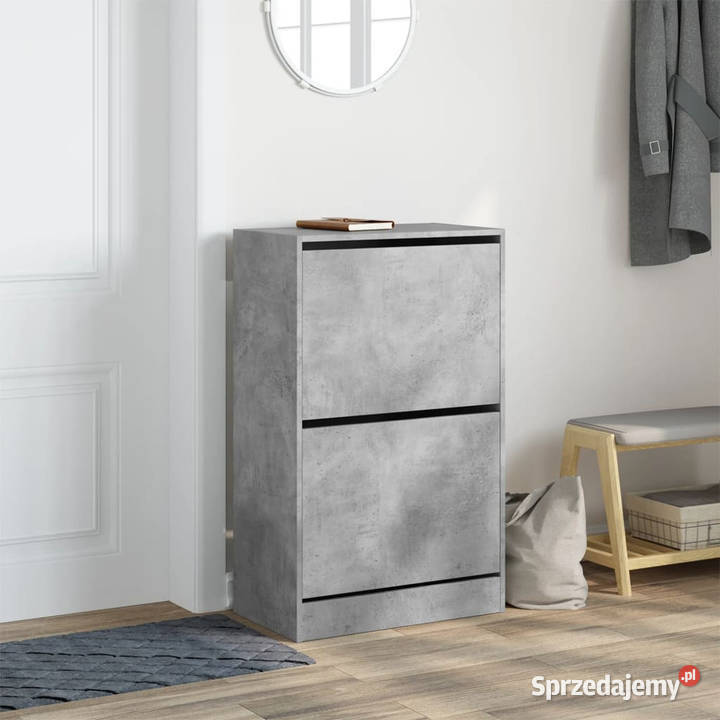 Szafka na buty szarość betonu 60x34x965 WM839948 Warszawa