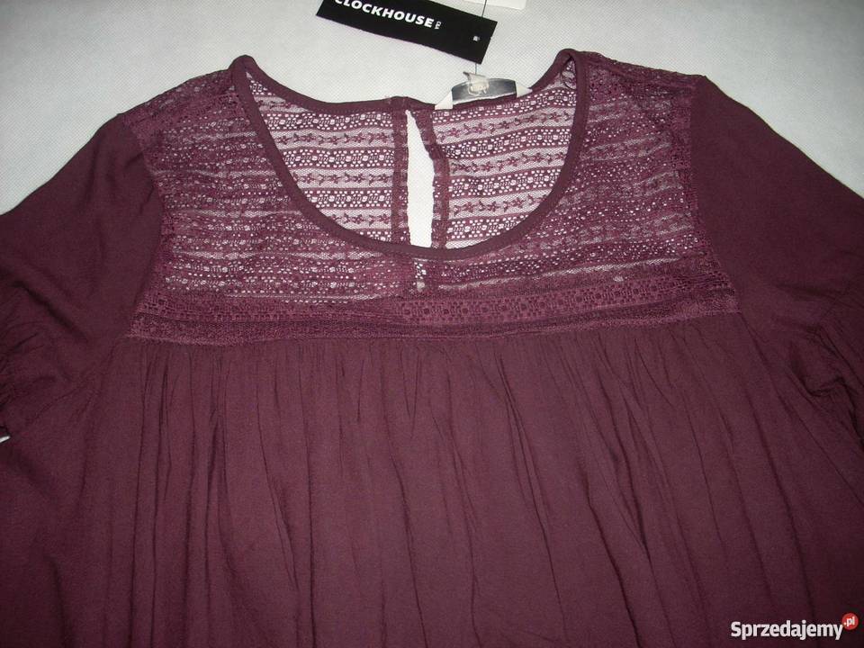 CA luźna sukienka KORONKA marszczenia NOWA L Nowy Sącz