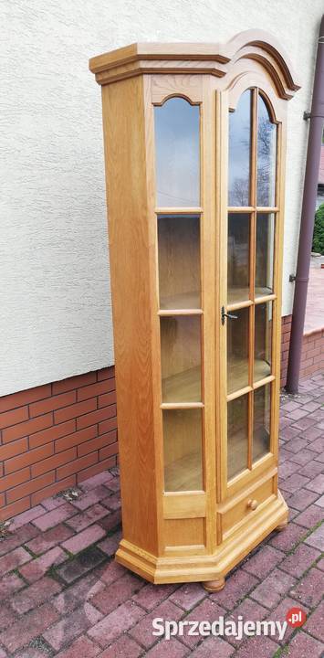 Witryna dębowa stylowa prosta kredens regał mazowieckie