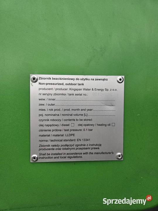 KINGSPAN Zbiornik FuelMaster 5000 Rzędziany