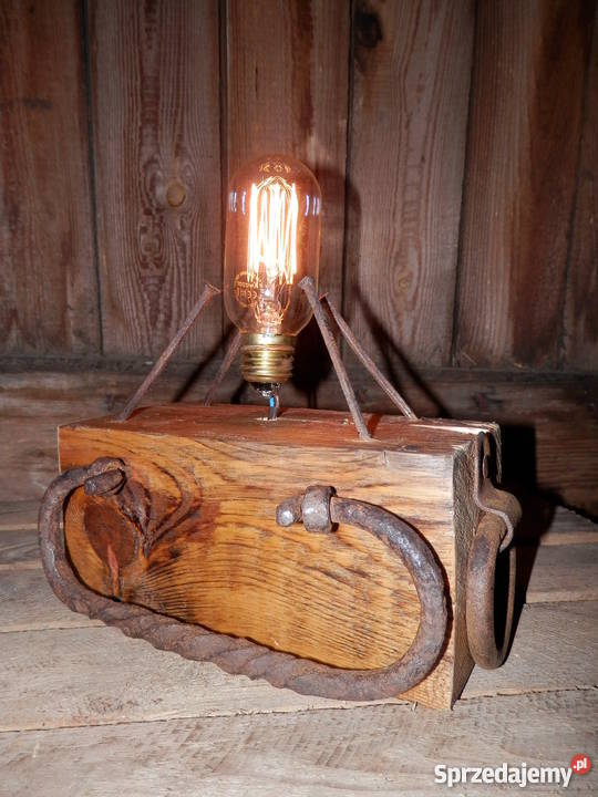 Lampa GWÓŹDŹKOWAL ręcznie wykonana ze starej Szczecinek